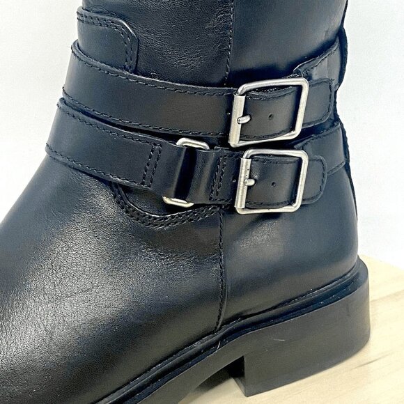 Sam Edelman LEFT ONLY Freda Tall Boot Black Leather Buckle AMPUTEE Size 8 NEW! - Picture 8 of 10